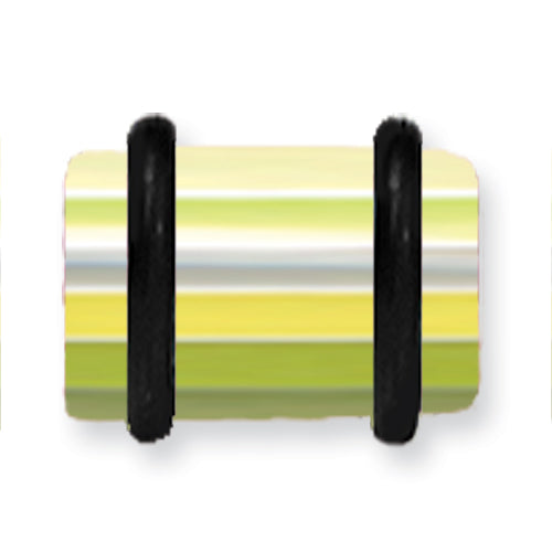 Acrylic Uv Sensitive Layered Plug W 2 Black O-Rings 0G (8.2Mm) 1/2 (13M
