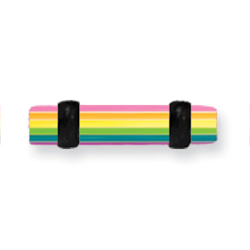 Acrylic Uv Sensitive Layered Plug W 2 Black O-Rings 10G (2.6Mm) 1/2 (13