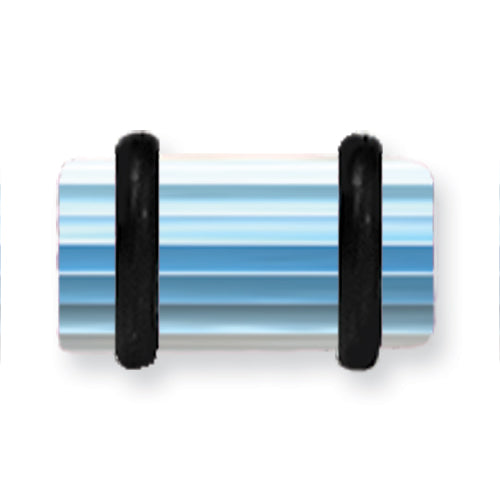 Acrylic Uv Sensitive Layered Plug W 2 Black O-Rings 2G (6.5Mm) 1/2 (13M
