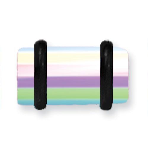 Acrylic Uv Sensitive Layered Plug W 2 Black O-Rings 2G (6.5Mm) 1/2 (13M