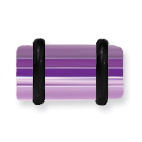 Acrylic Uv Sensitive Layered Plug W 2 Black O-Rings 2G (6.5Mm) 1/2 (13M