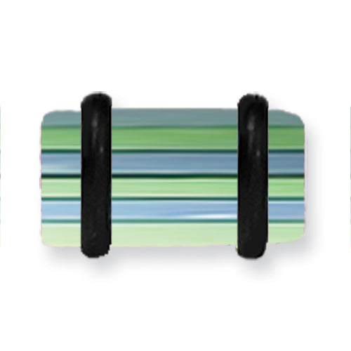 Acrylic Uv Sensitive Layered Plug W 2 Black O-Rings 2G (6.5Mm) 1/2 (13M