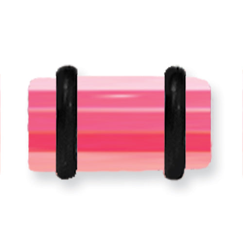 Acrylic Uv Sensitive Layered Plug W 2 Black O-Rings 2G (6.5Mm) 1/2 (13M