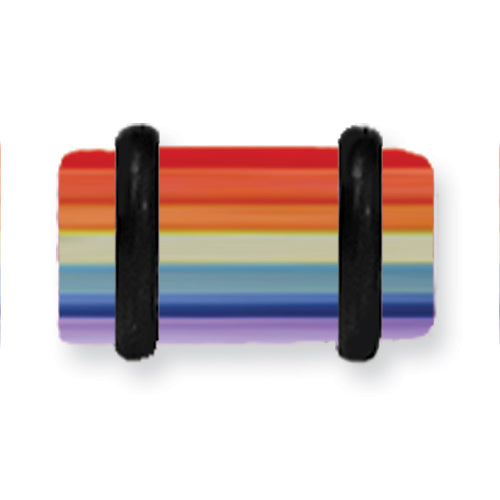 Acrylic Uv Sensitive Layered Plug W 2 Black O-Rings 2G (6.5Mm) 1/2 (13M