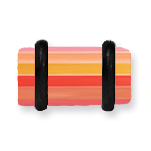 Acrylic Uv Sensitive Layered Plug W 2 Black O-Rings 2G (6.5Mm) 1/2 (13M