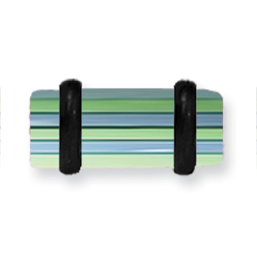 Acrylic Uv Sensitive Layered Plug W 2 Black O-Rings 4G (5.2Mm) 1/2 (13M