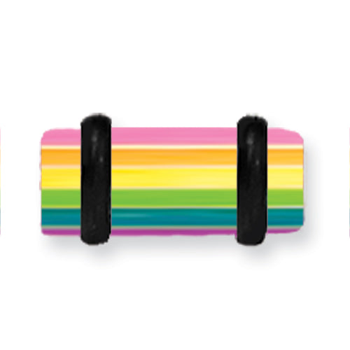 Acrylic Uv Sensitive Layered Plug W 2 Black O-Rings 4G (5.2Mm) 1/2 (13M