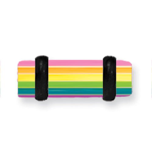 Acrylic Uv Sensitive Layered Plug W 2 Black O-Rings 6G (4.1Mm) 1/2 (13M