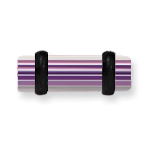 Acrylic Uv Sensitive Layered Plug W 2 Black O-Rings 6G (4.1Mm) 1/2 (13M