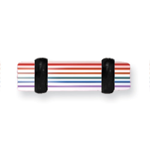 Acrylic Uv Sensitive Layered Plug W 2 Black O-Rings 8G (3.2Mm) 1/2 (13M