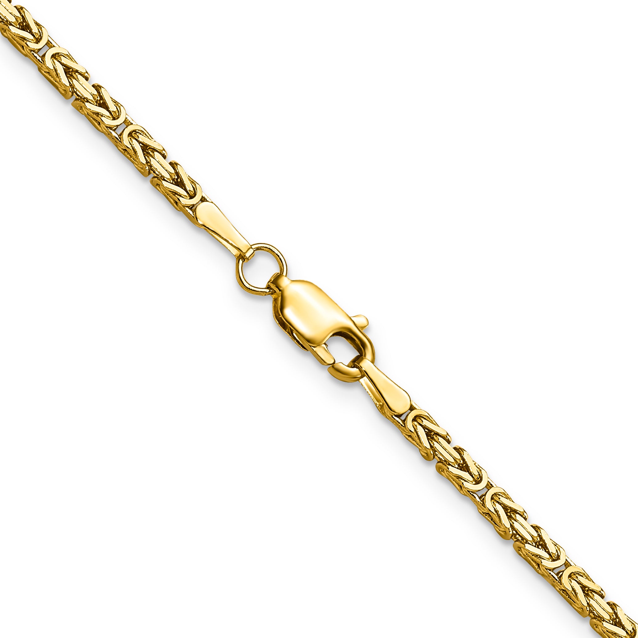 14K 16 Inch 2Mm Byzantine With Lobster Clasp Chain