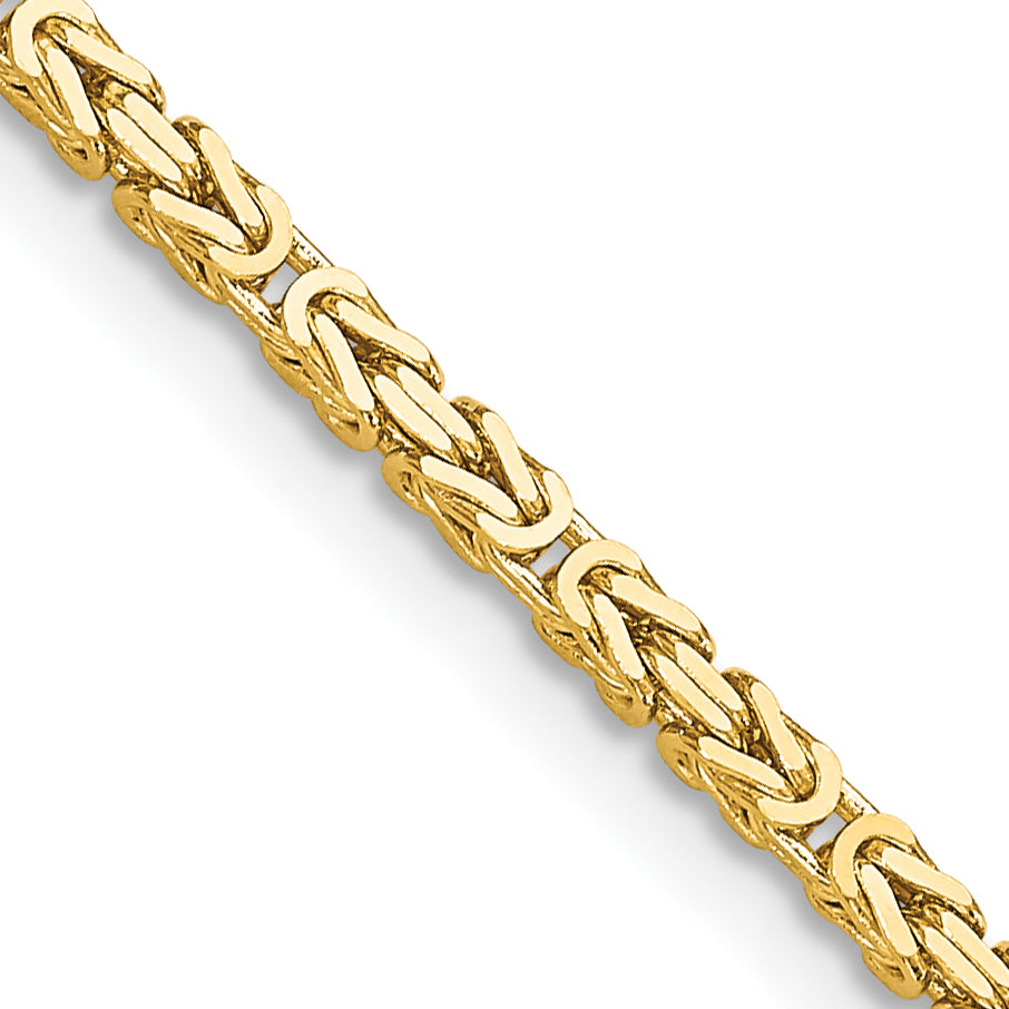 14K 18 Inch 2Mm Byzantine With Lobster Clasp Chain
