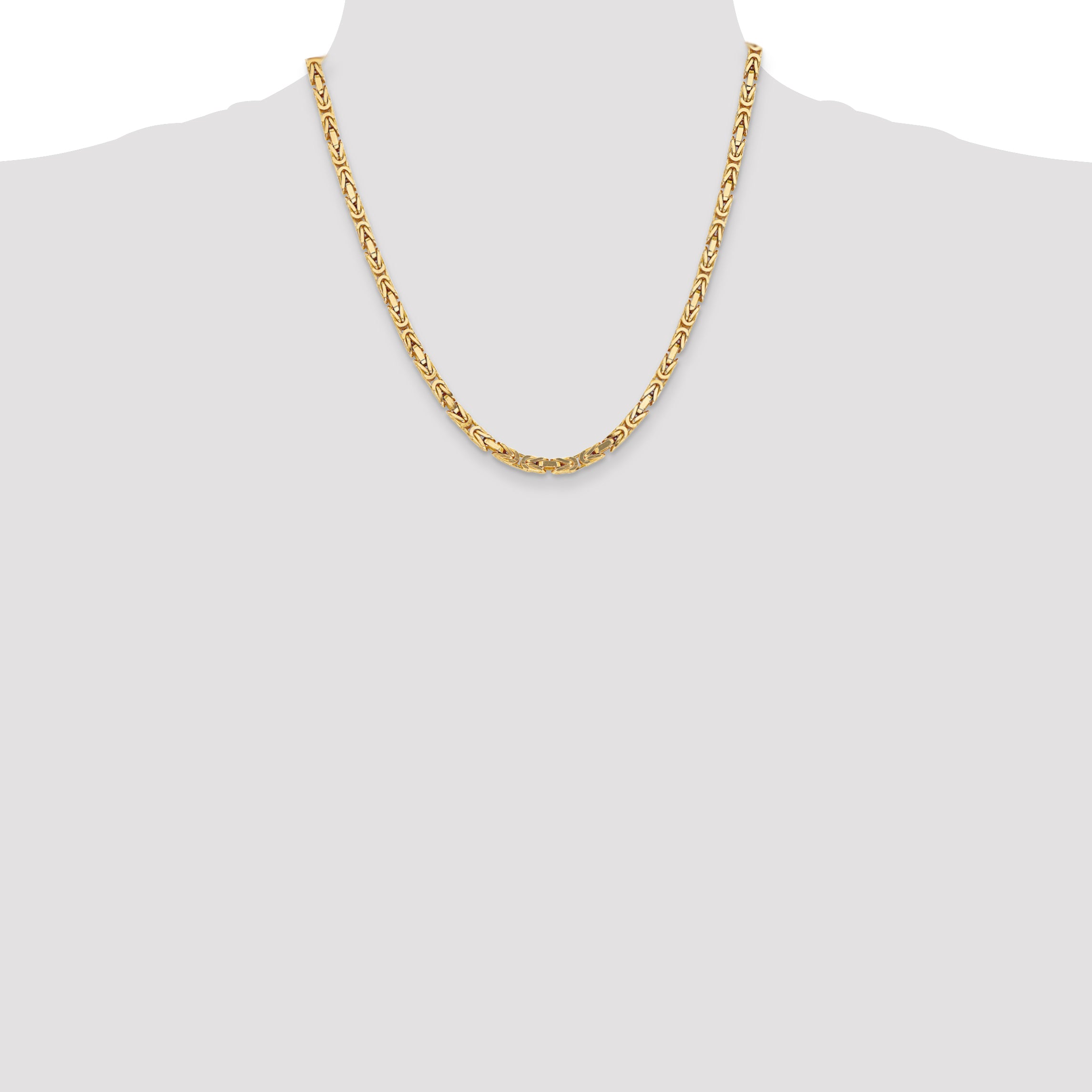 14K 20 Inch 4Mm Byzantine With Lobster Clasp Chain