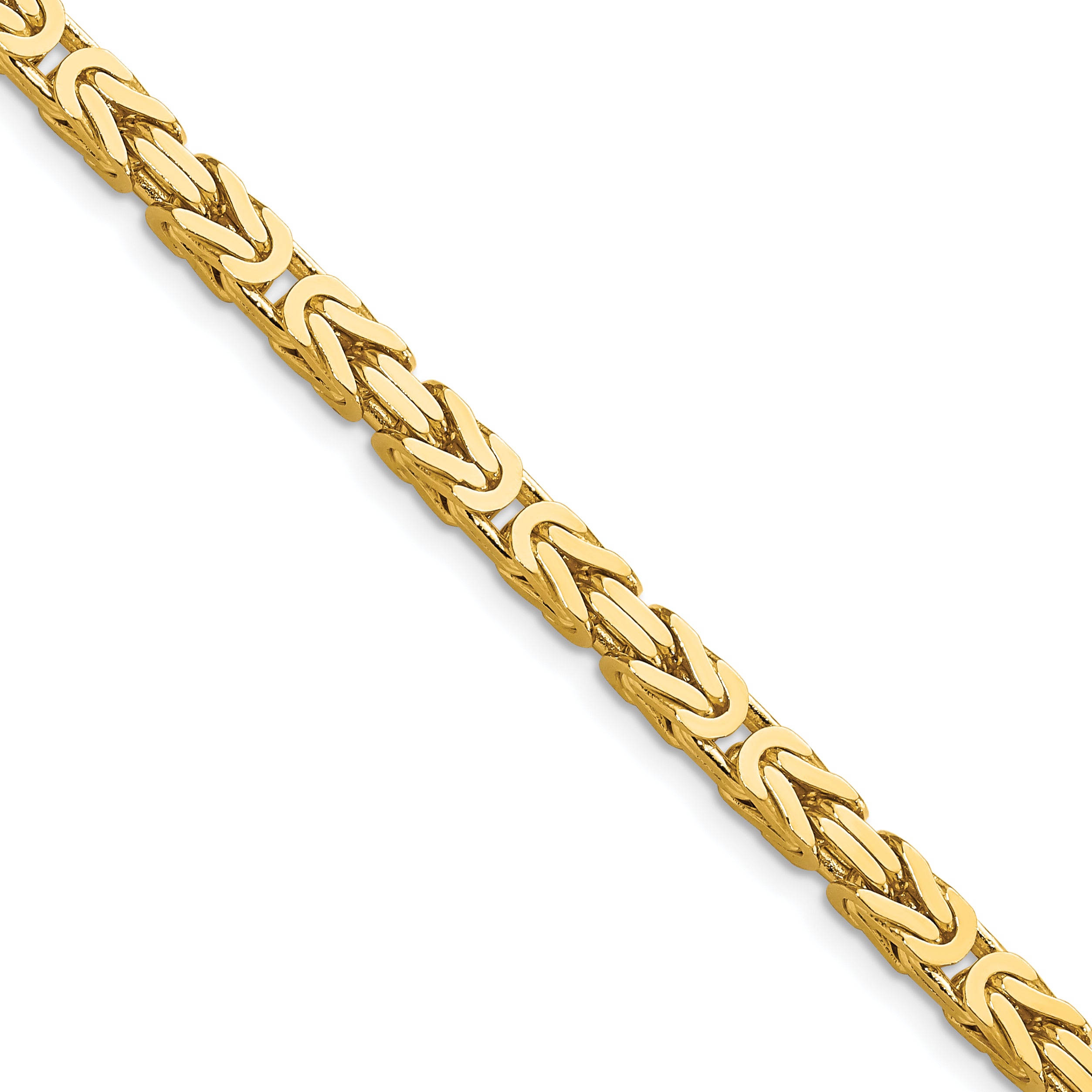 14K 30 Inch 4Mm Byzantine With Lobster Clasp Chain