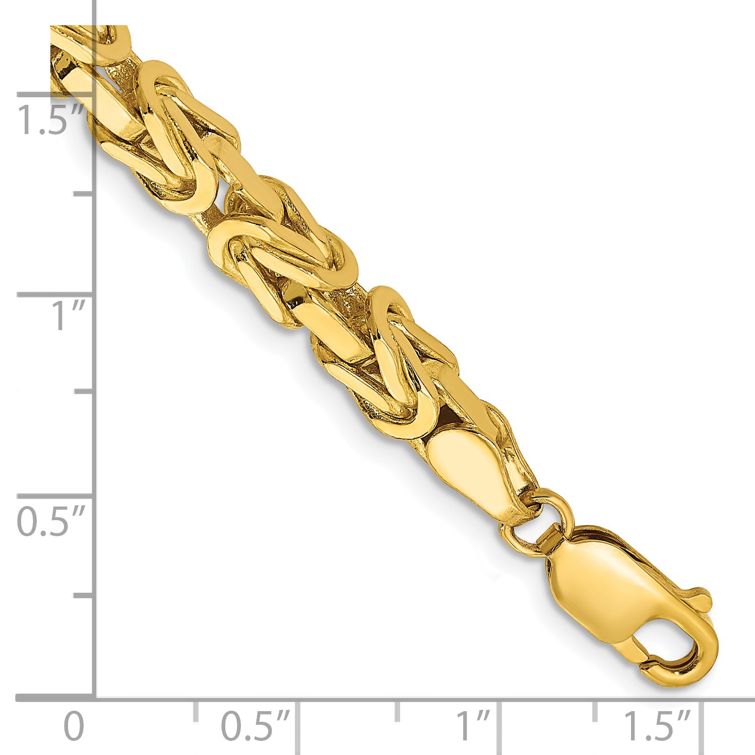 14K 9 Inch 5.25Mm Byzantine With Lobster Clasp Chain