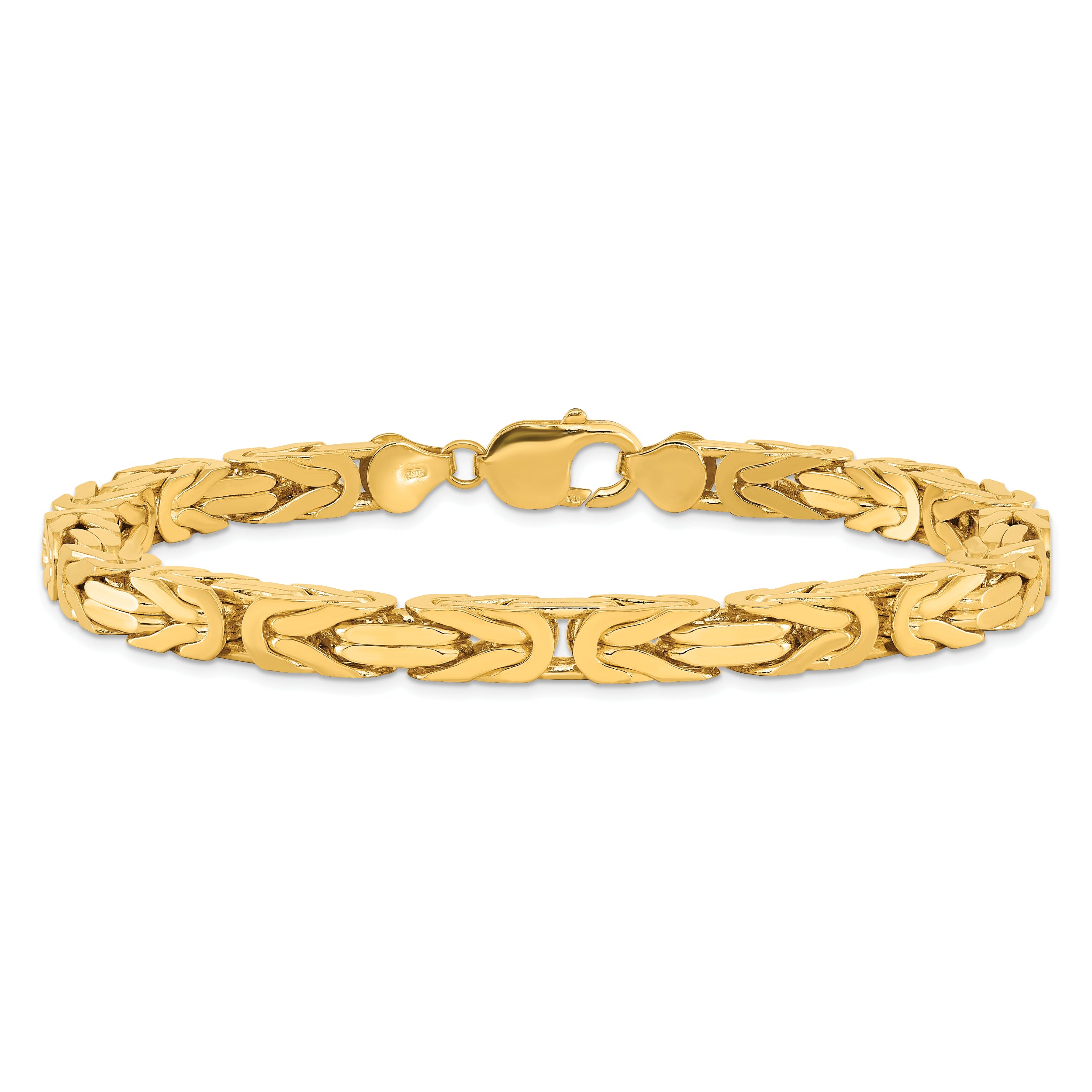14K 8 inch 6.5mm Byzantine with Lobster Clasp Bracelet