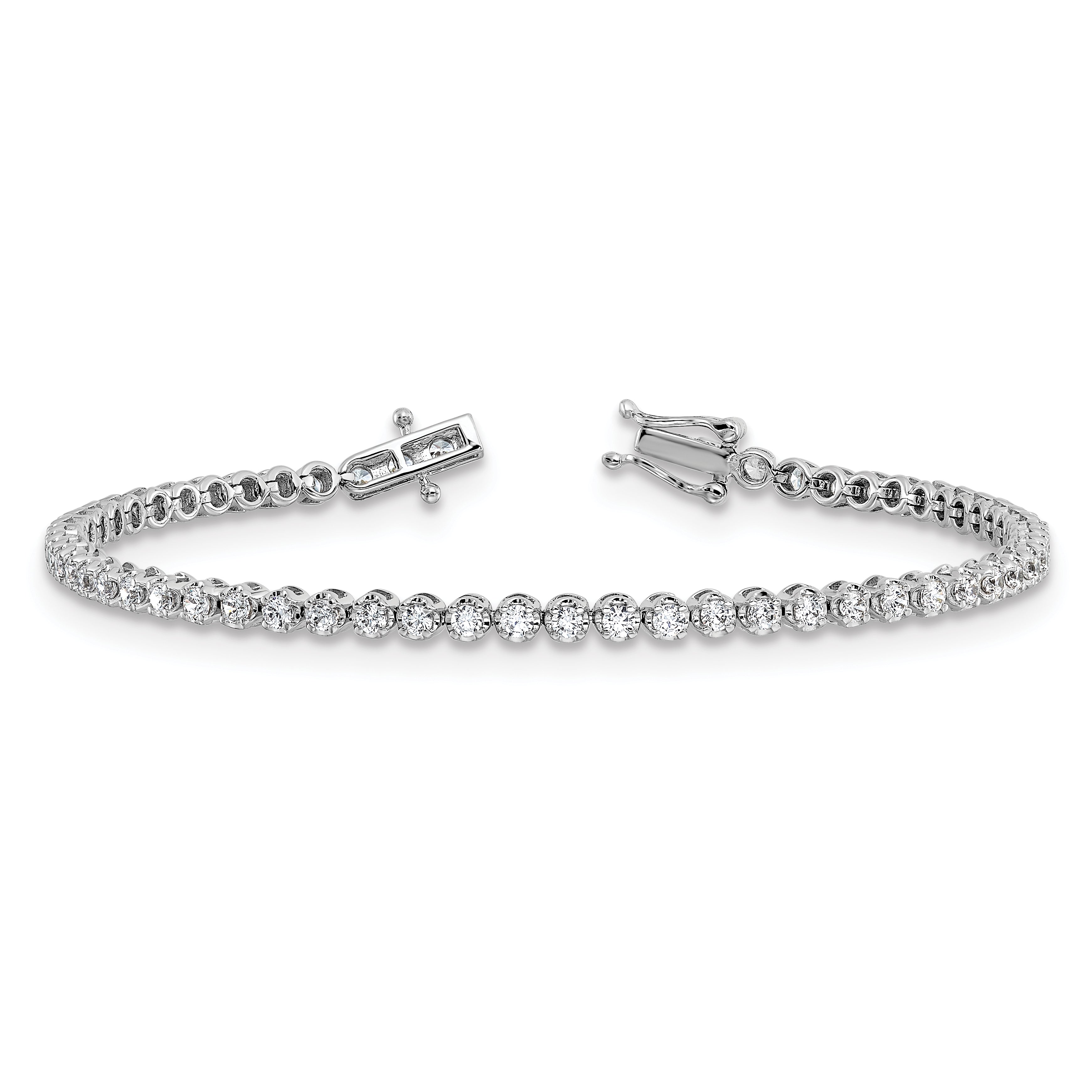 14K White Gold Lab Grown Diamond Vs/Si Fgh Tennis Bracelet