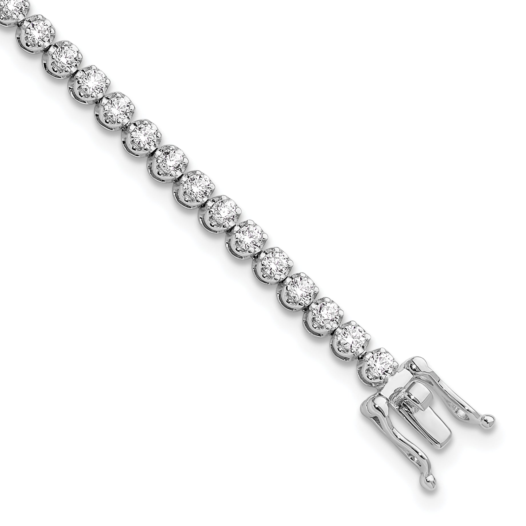 14K White Gold Lab Grown Diamond Vs/Si Fgh Tennis Bracelet