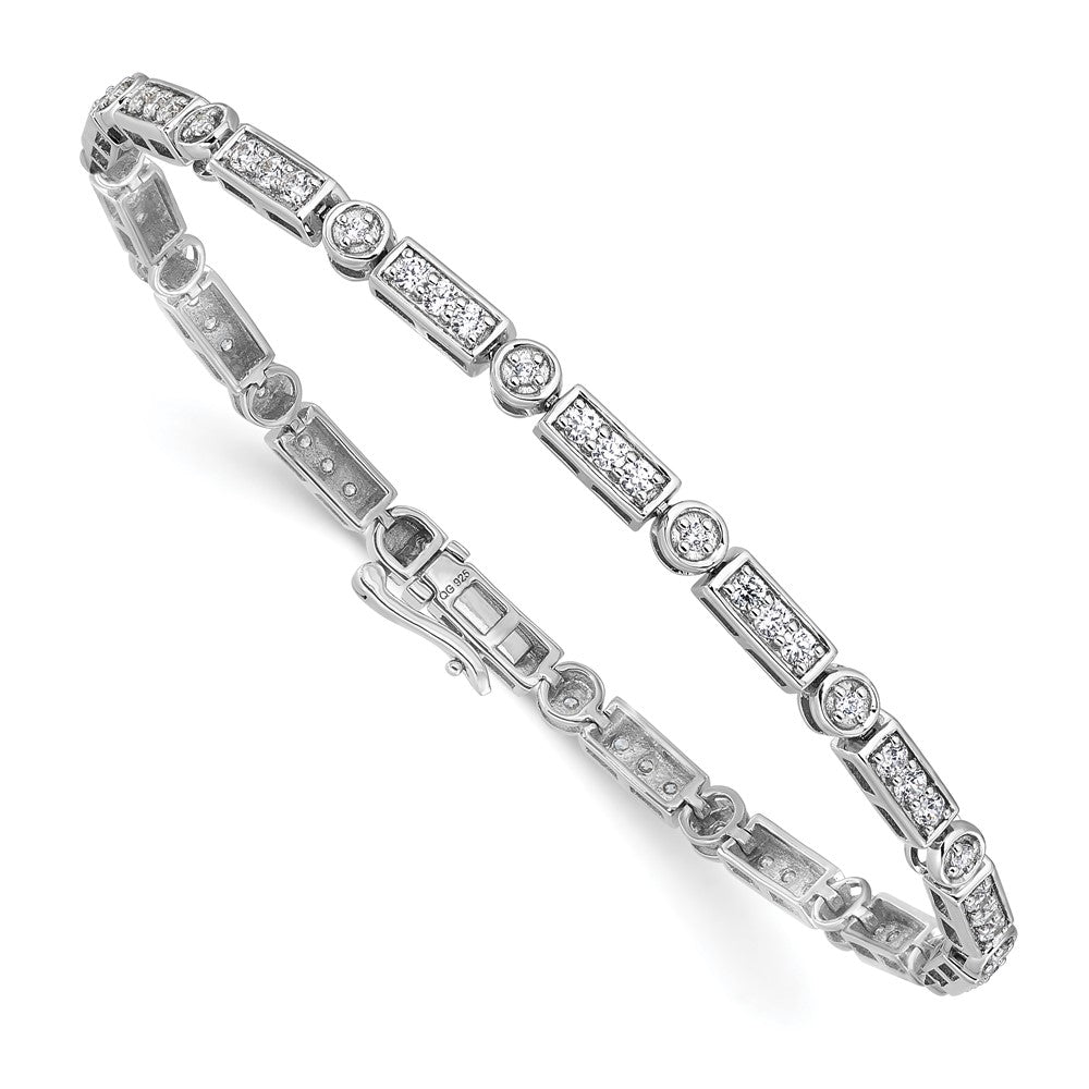 14K White Gold Lab Grown Diamond VS/SI FGH Bracelet