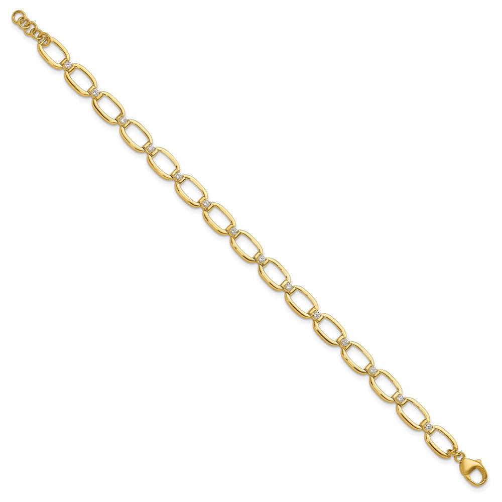 14K Lab Grown Diamond VS/SI FGH Oval Link w/ .25 inch ext. Bracelet