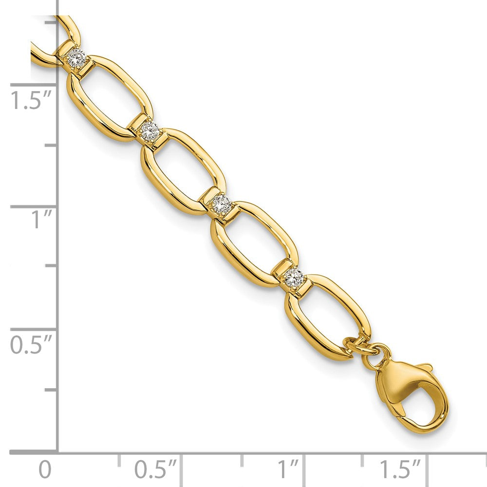 14K Lab Grown Diamond VS/SI FGH Oval Link w/ .25 inch ext. Bracelet
