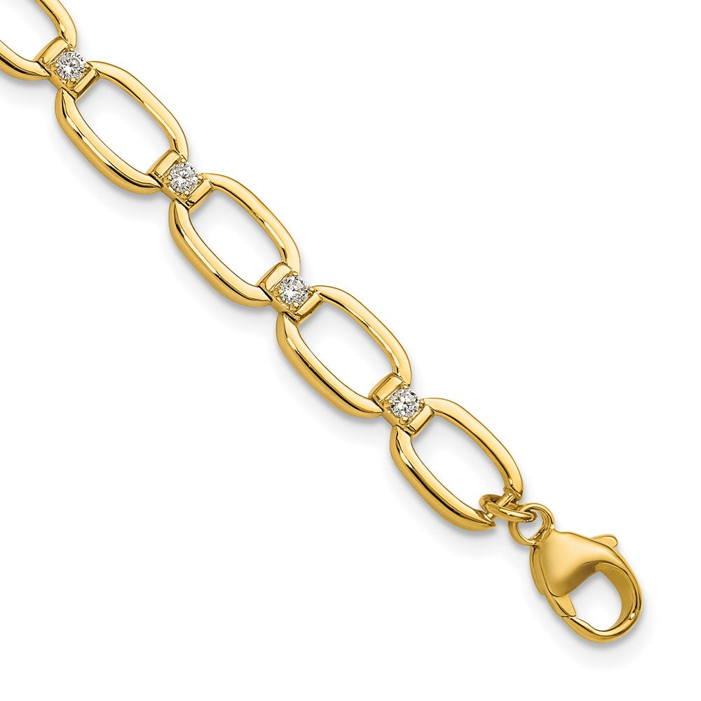14K Lab Grown Diamond VS/SI FGH Oval Link w/ .25 inch ext. Bracelet