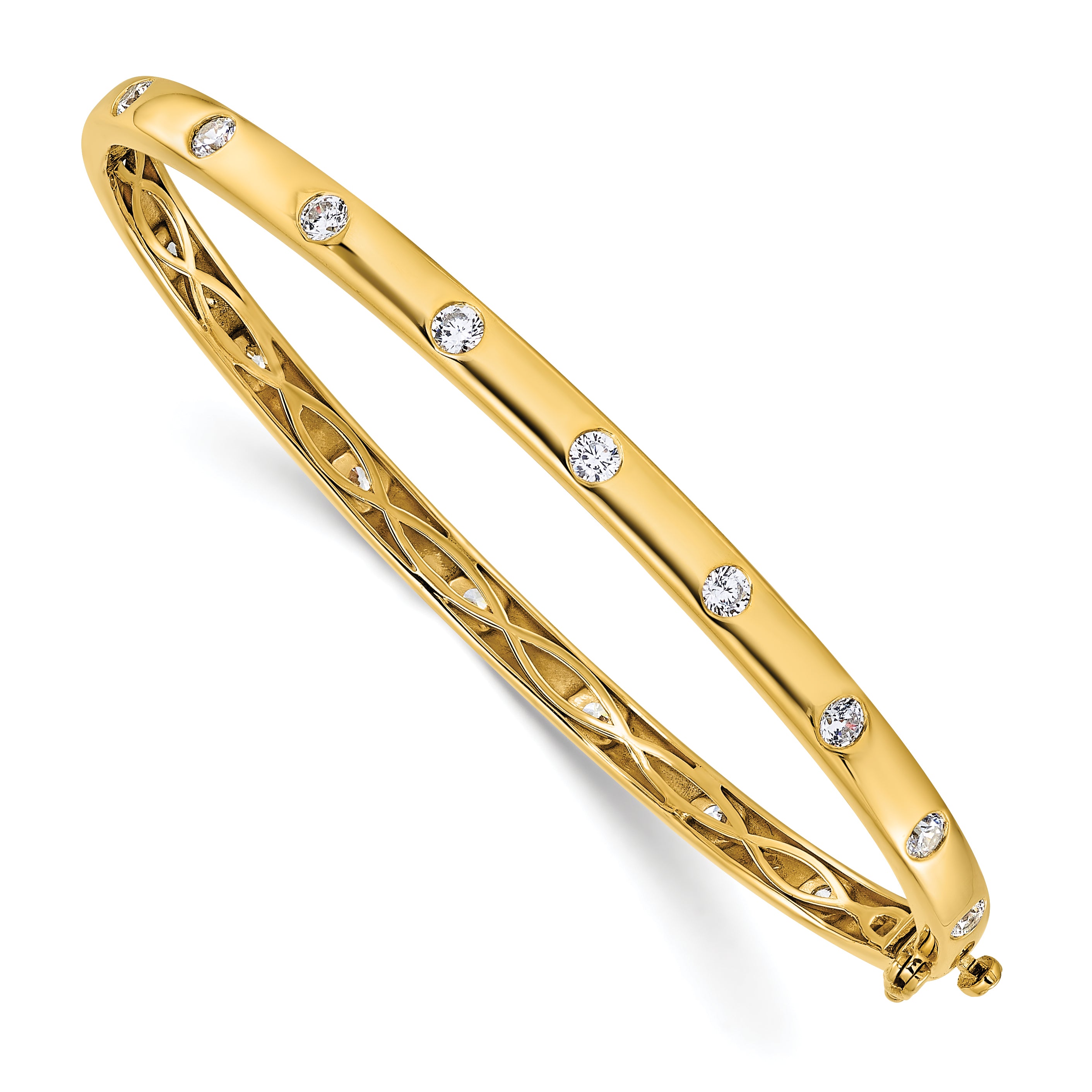14K Lab Grown Diamond Vs/Si Fgh Bangle Bracelet