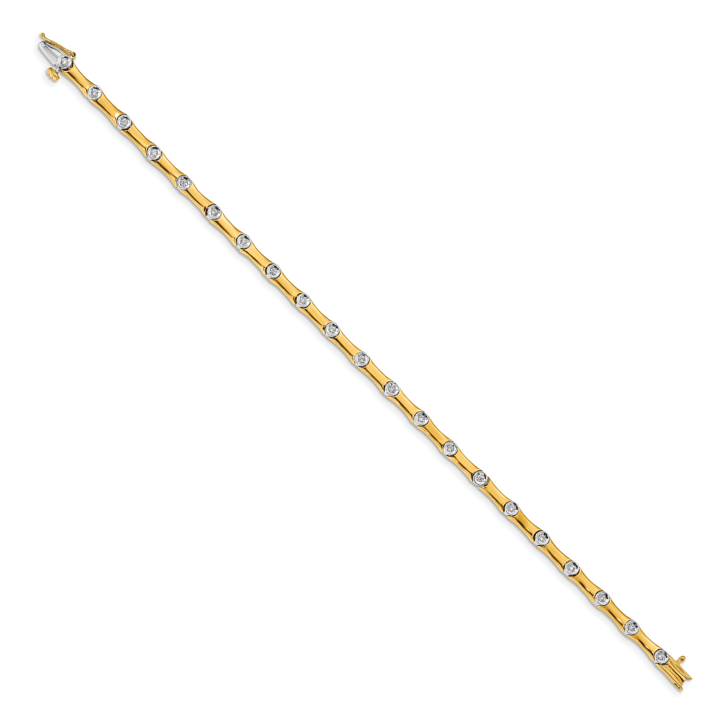 14K Two-Tone Lab Grown Diamond Vs/Si Fgh Bracelet