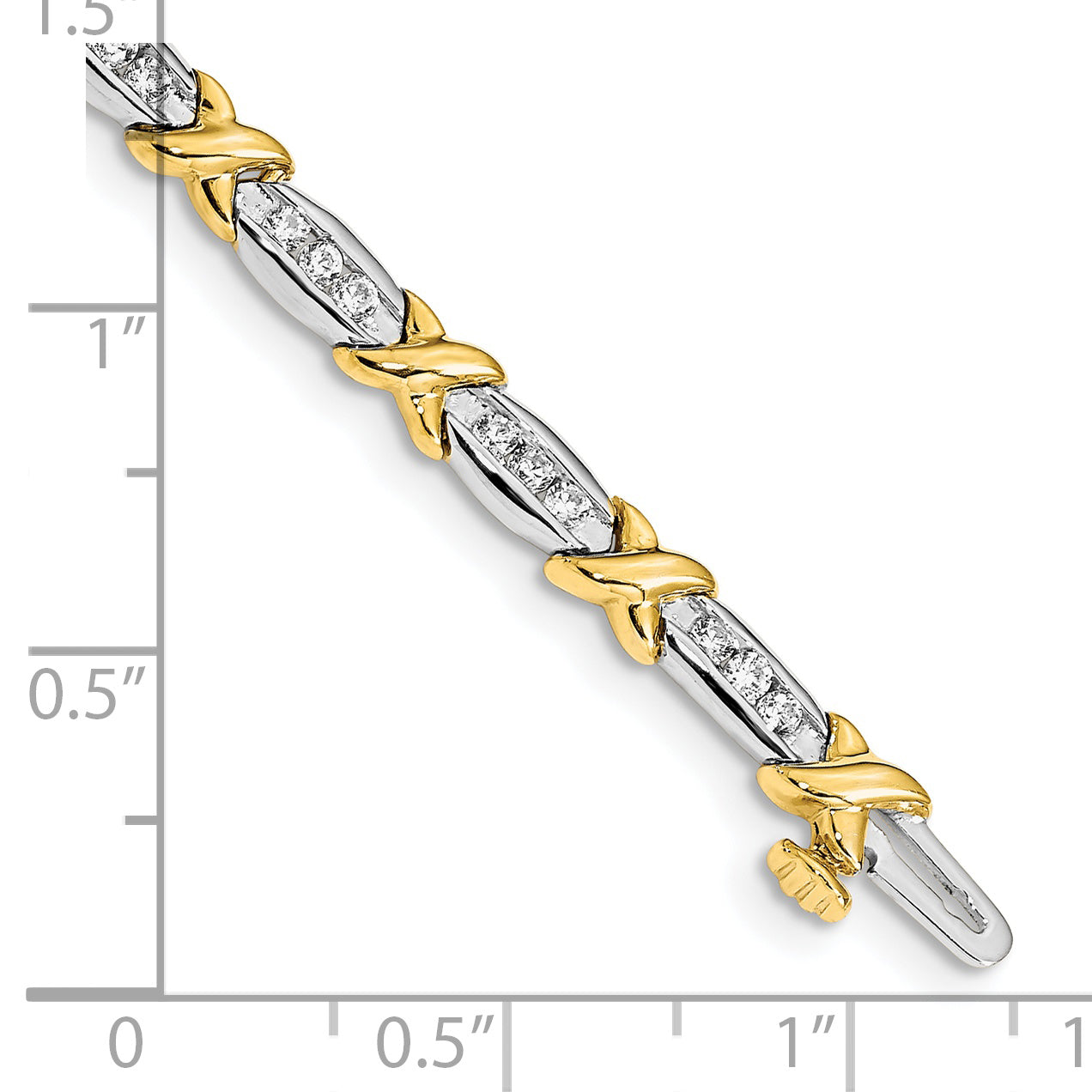 14K Two-Tone Lab Grown Diamond Vs/Si Fgh Tennis Bracelet