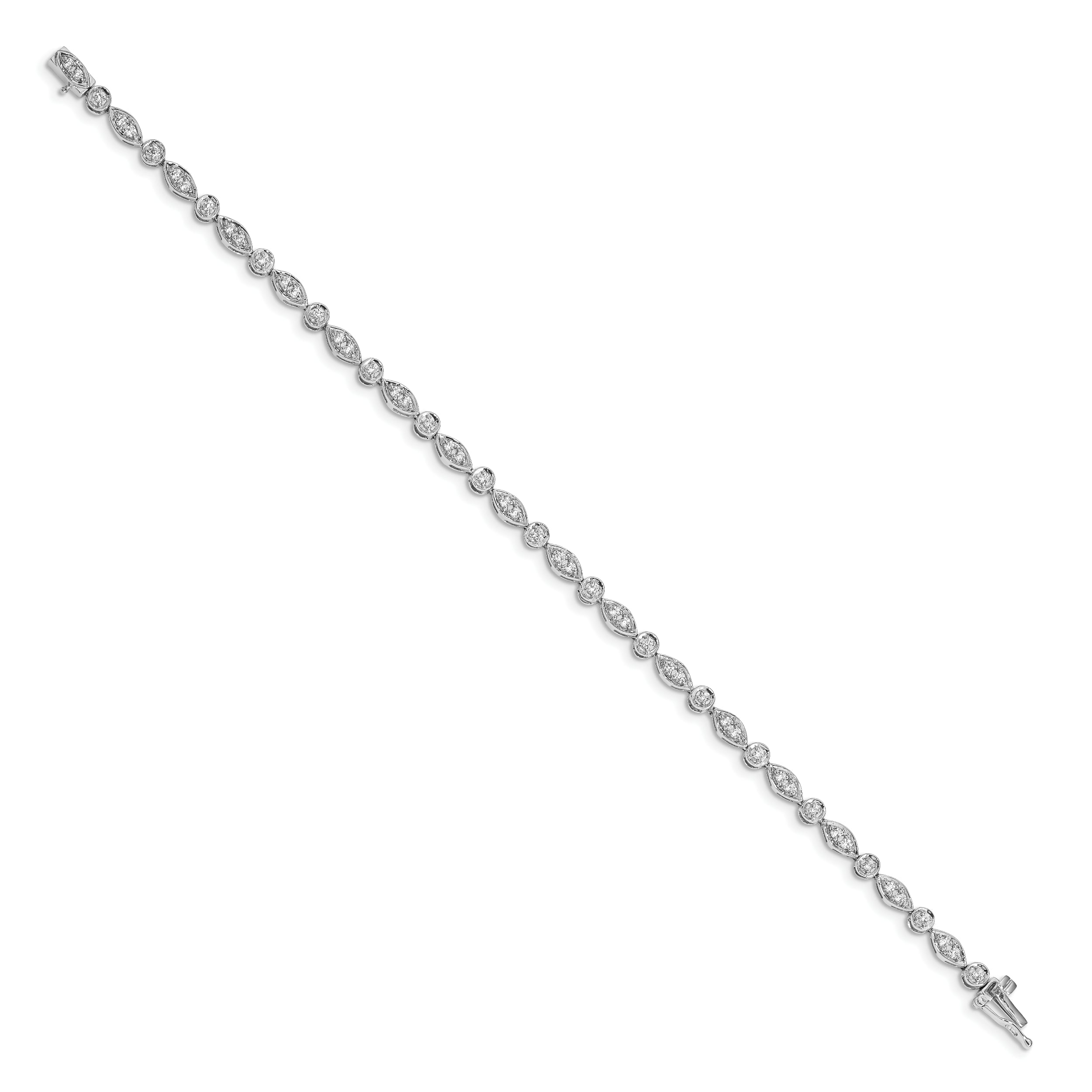 14K White Gold Lab Grown Diamond Vs/Si Fgh Bracelet