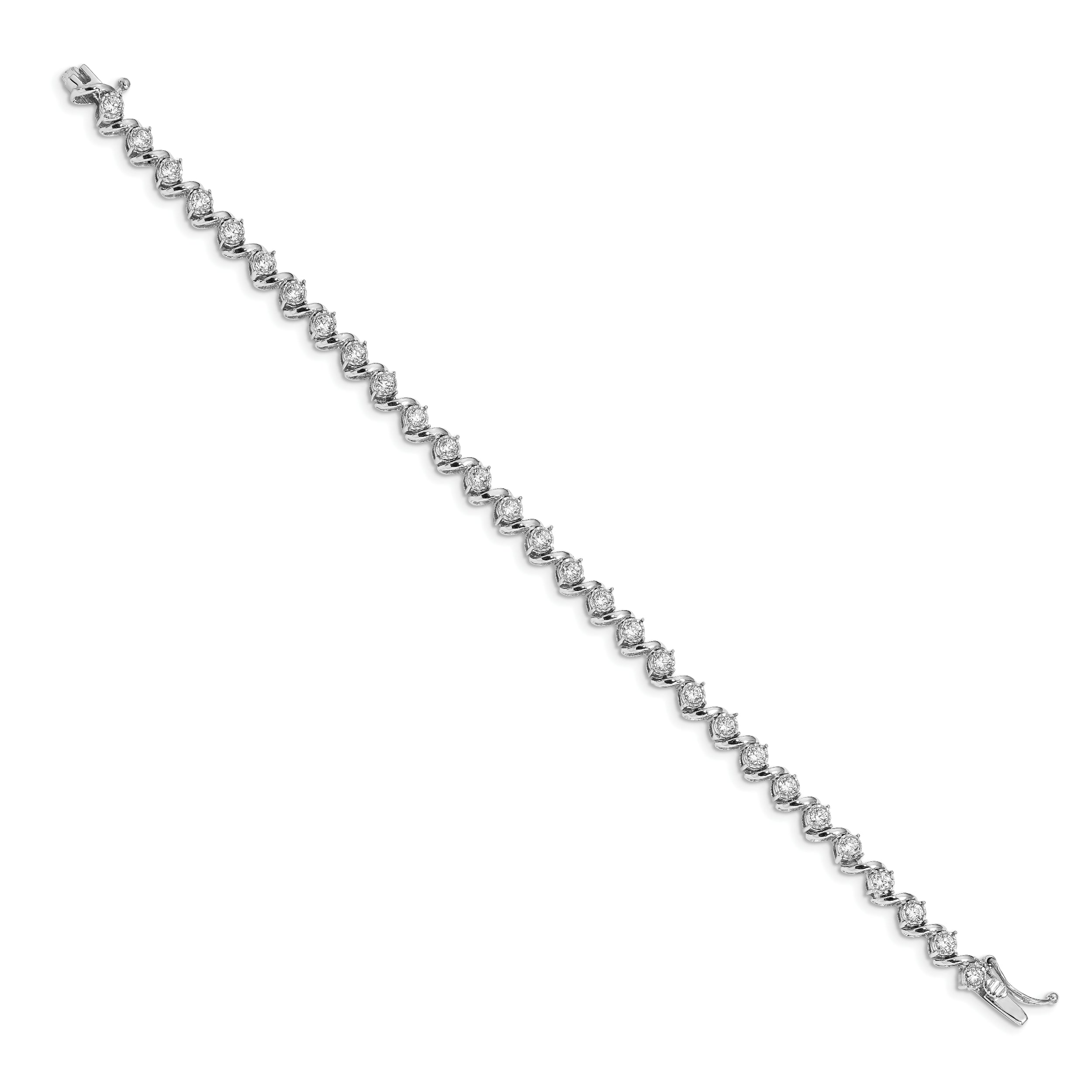 14K White Gold Lab Grown Diamond Vs/Si Fgh Bracelet