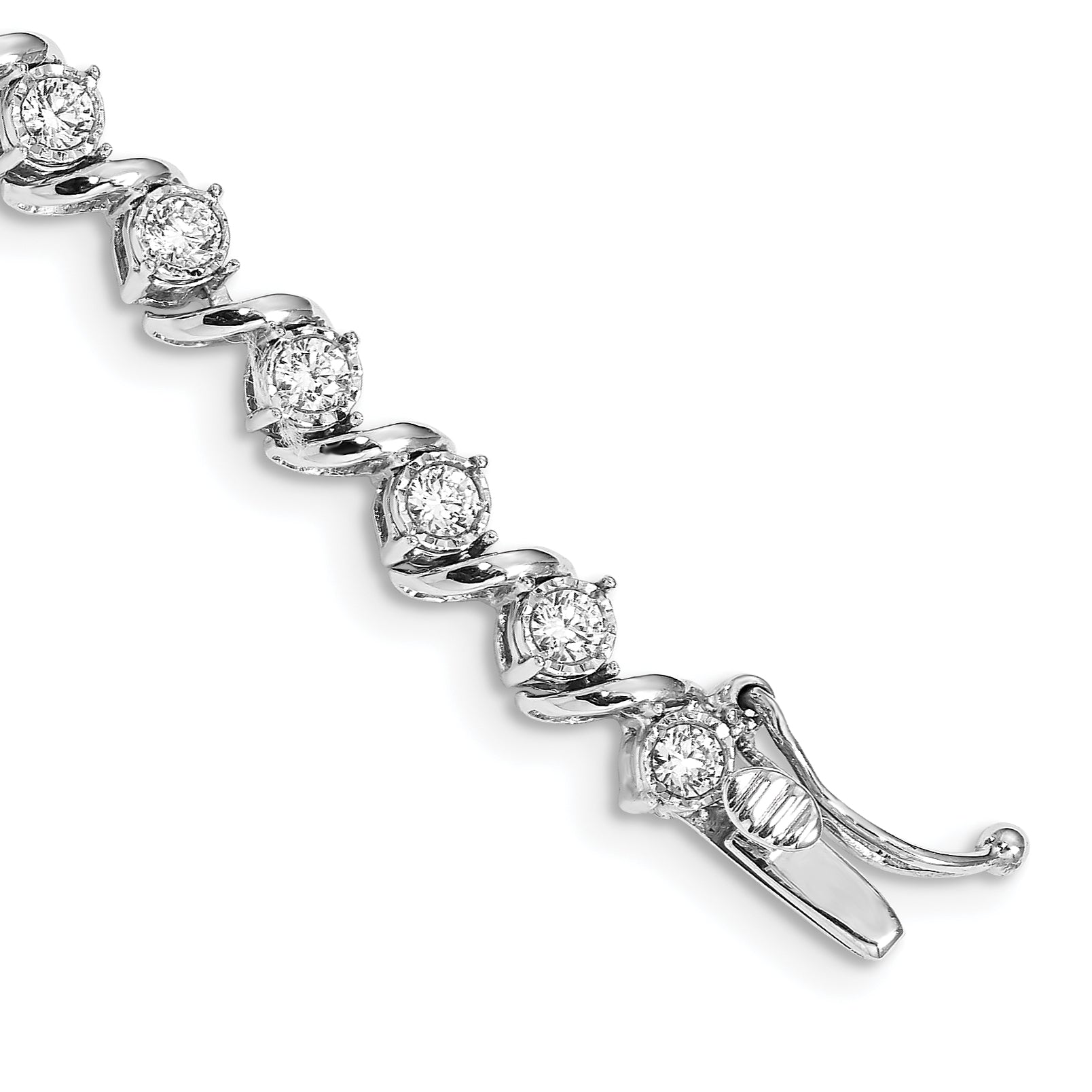 14K White Gold Lab Grown Diamond Vs/Si Fgh Bracelet