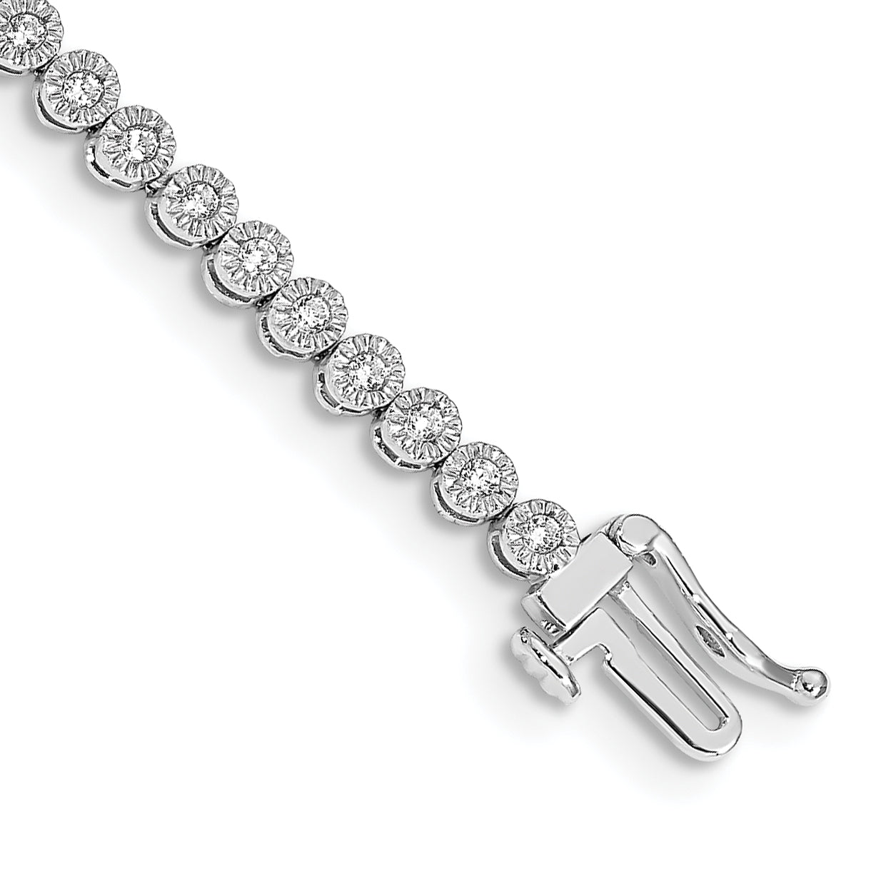 14K White Gold Lab Grown Diamond Vs/Si Fgh Tennis Bracelet
