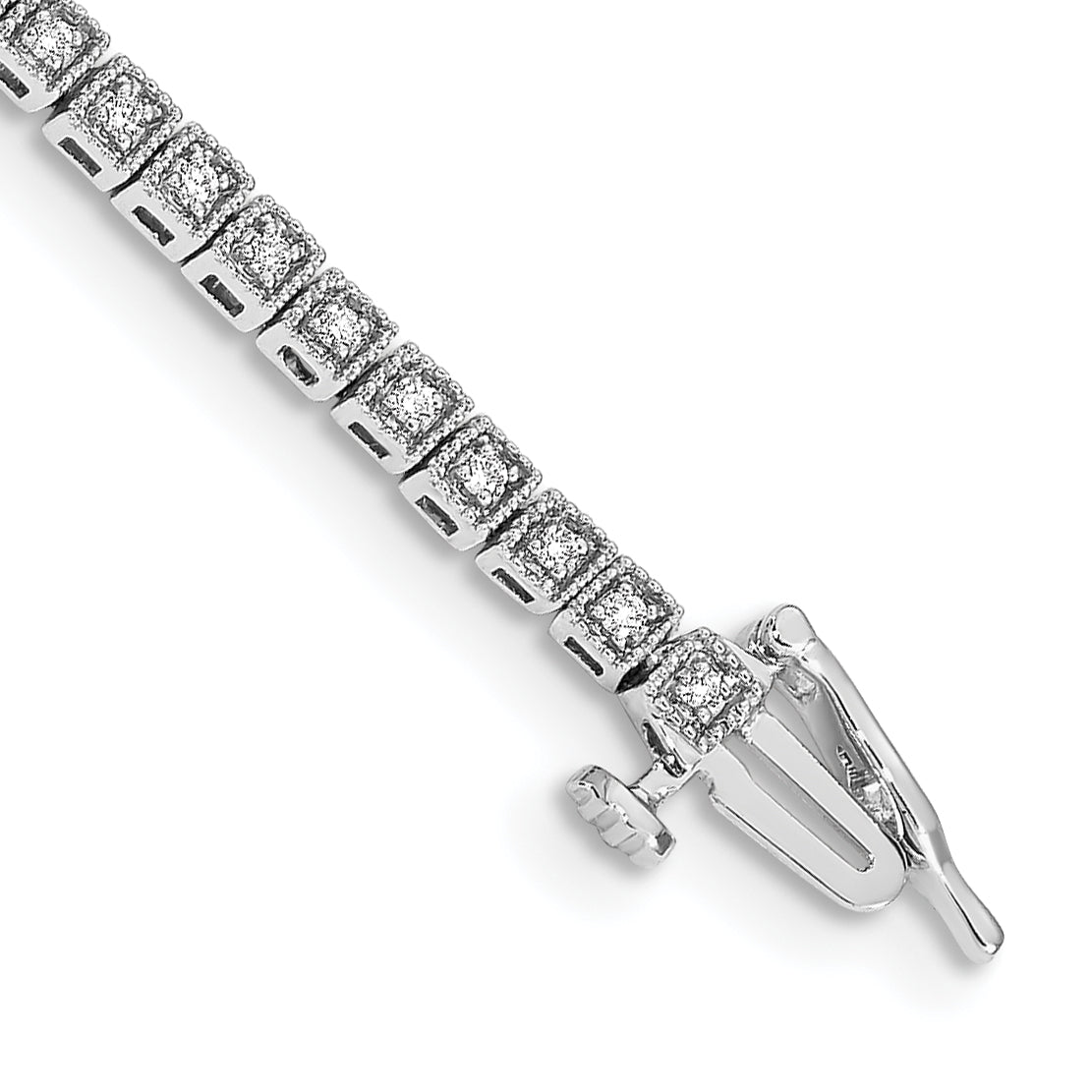 14K White Gold Lab Grown Vs/Si Fgh Dia Bracelet