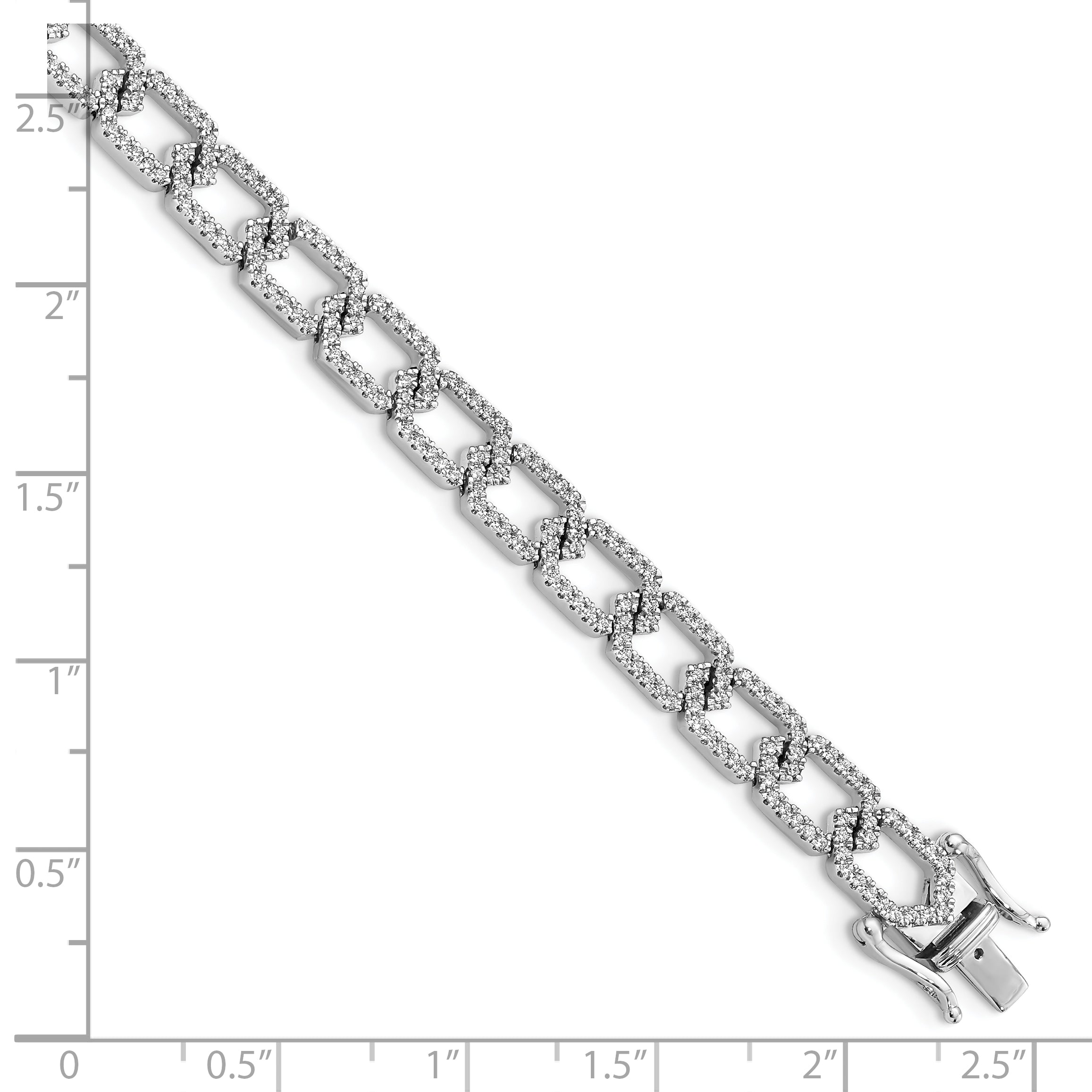 14K White Gold Lab Grown Diamond Vs/Si Fgh Bracelet