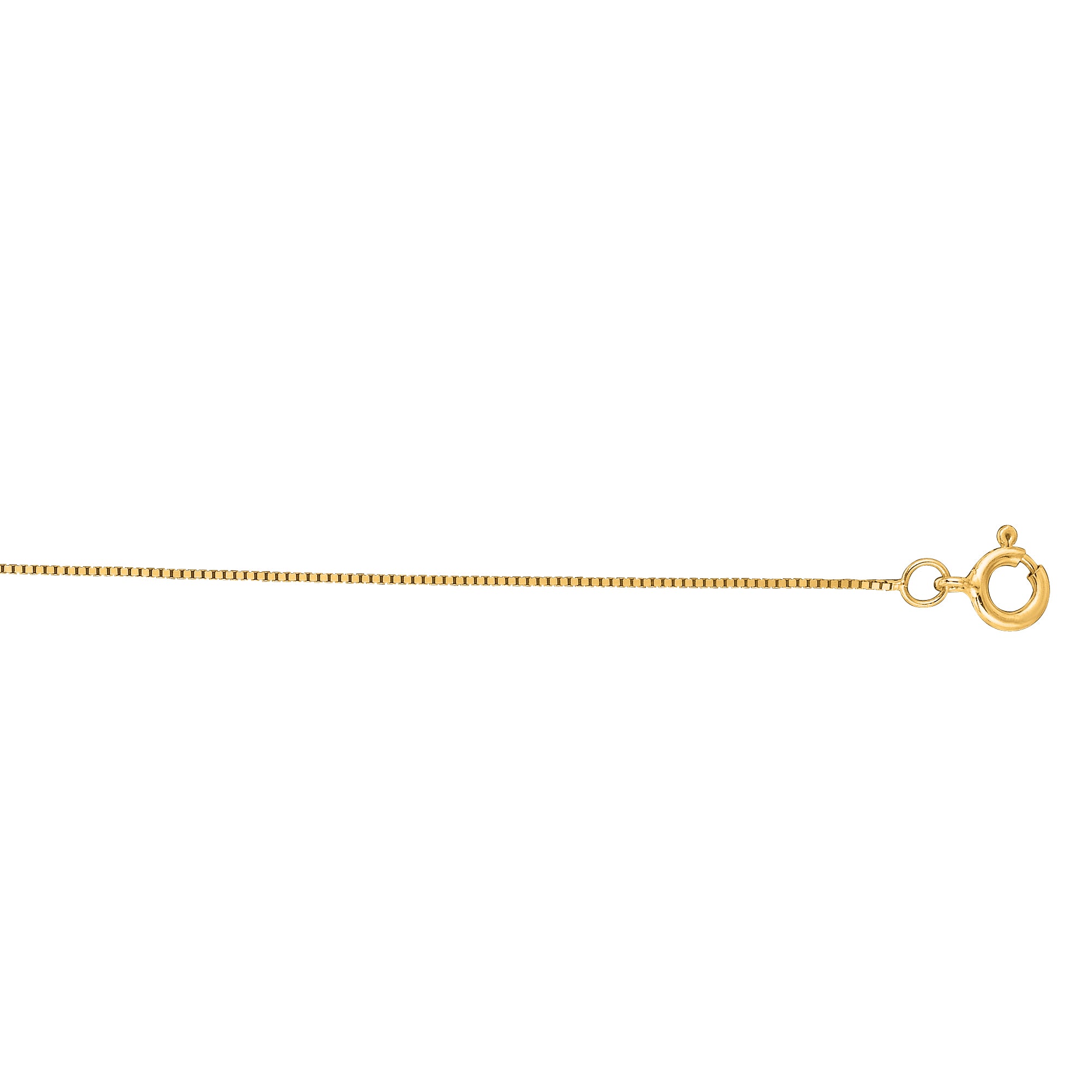 14K Yellow Gold .40mm Classic Box 18" Chain with Spring Ring