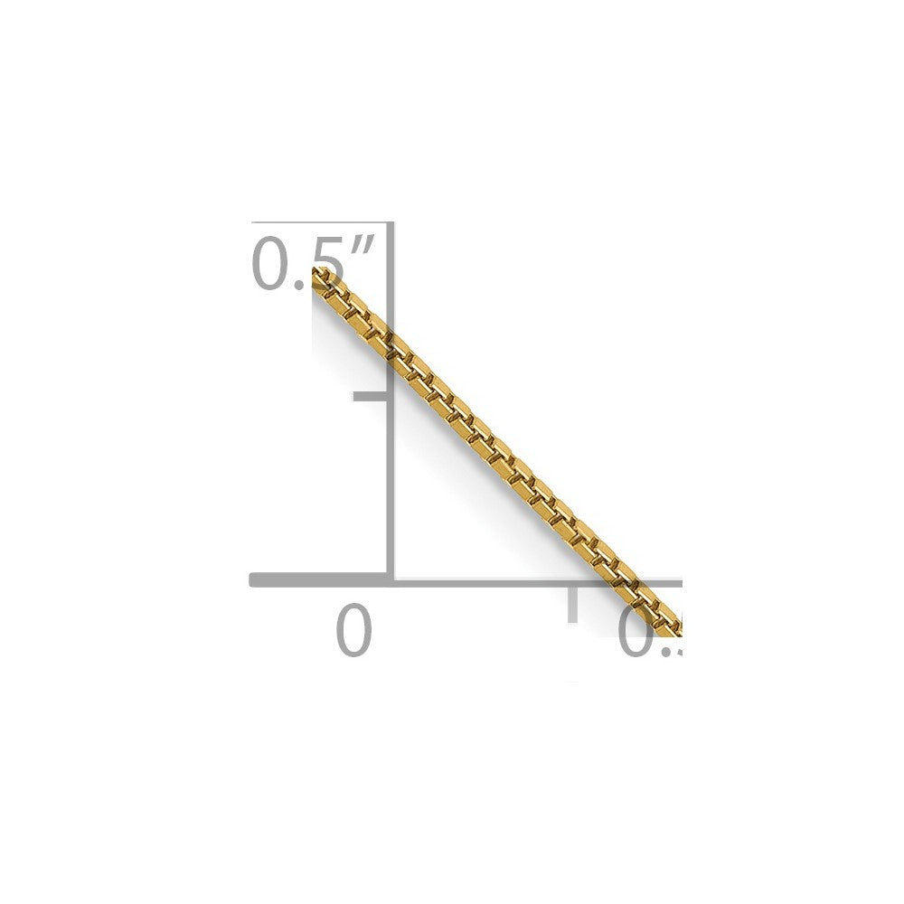 14K 14 inch .9mm Box with Spring Ring Clasp Chain