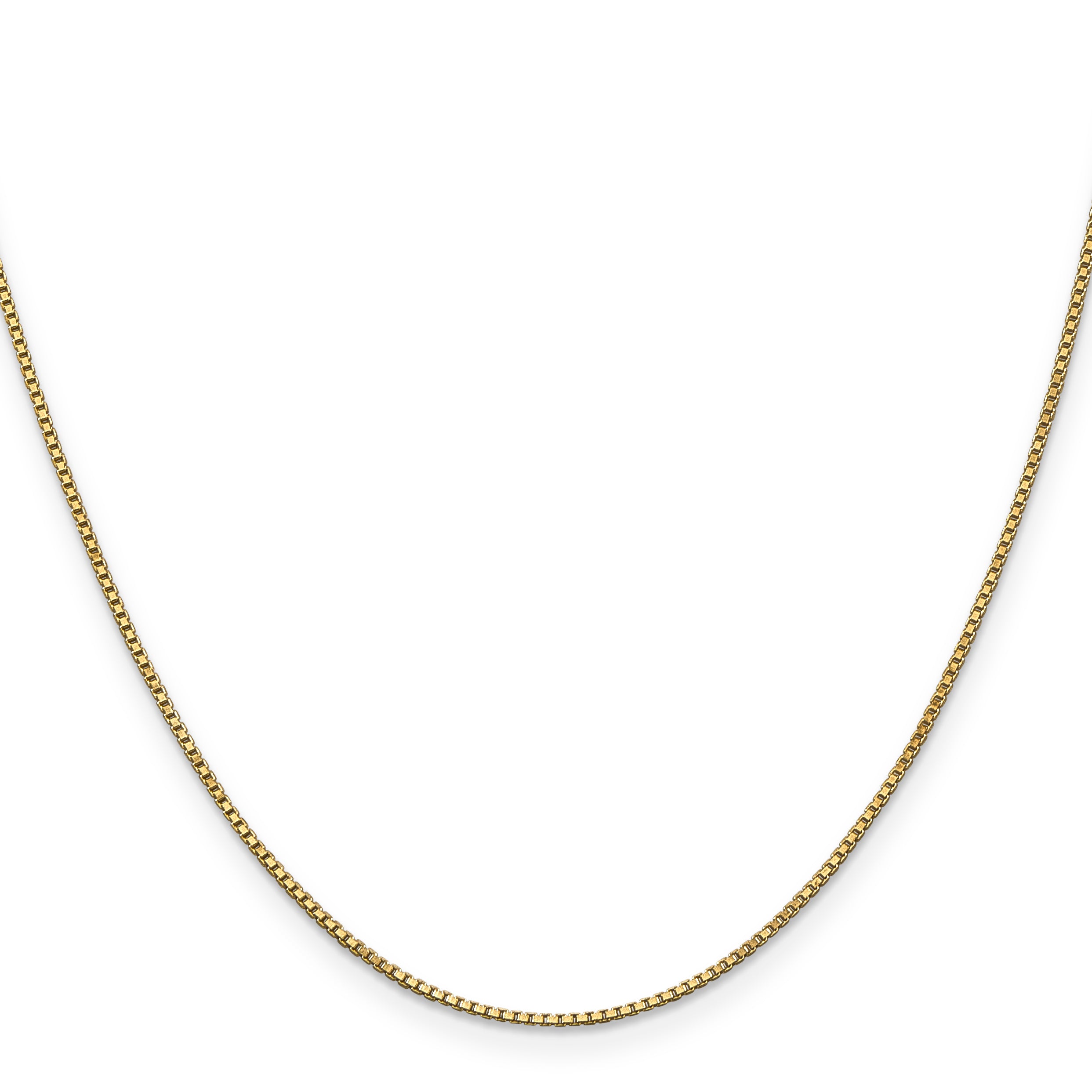 14K 18 Inch 1Mm Box With Lobster Clasp Chain