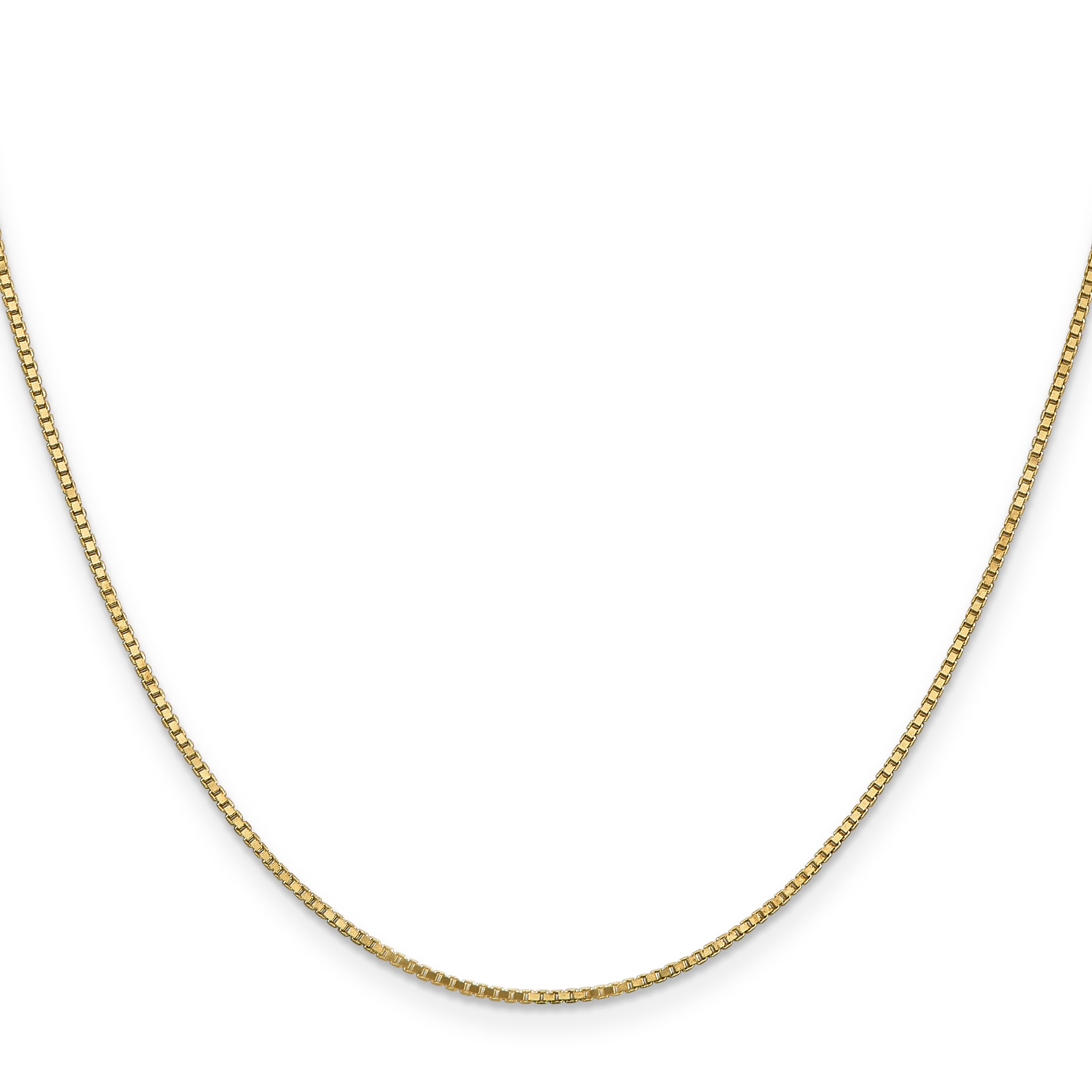 14K 18 Inch 1.1Mm Box With Lobster Clasp Chain