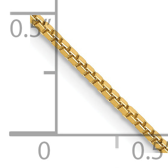 14K 30 Inch 1.1Mm Box With Lobster Clasp Chain