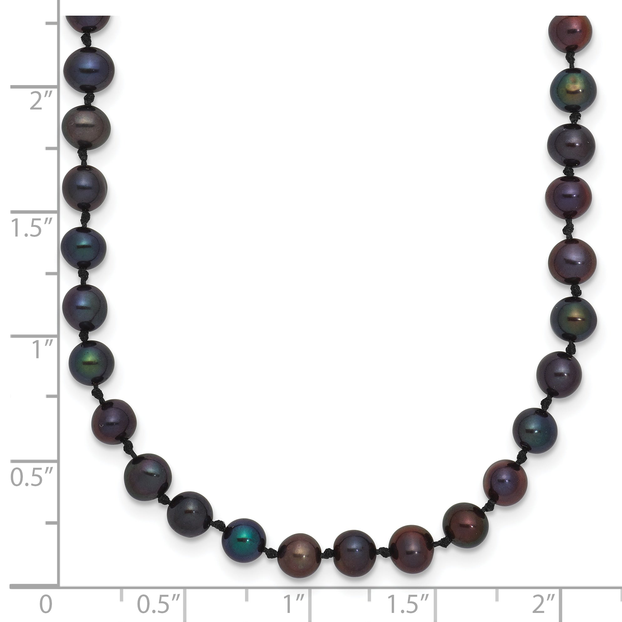 14k 4-5mm Black Near-Round Freshwater Cultured Pearl 7.5 inch Bracelet