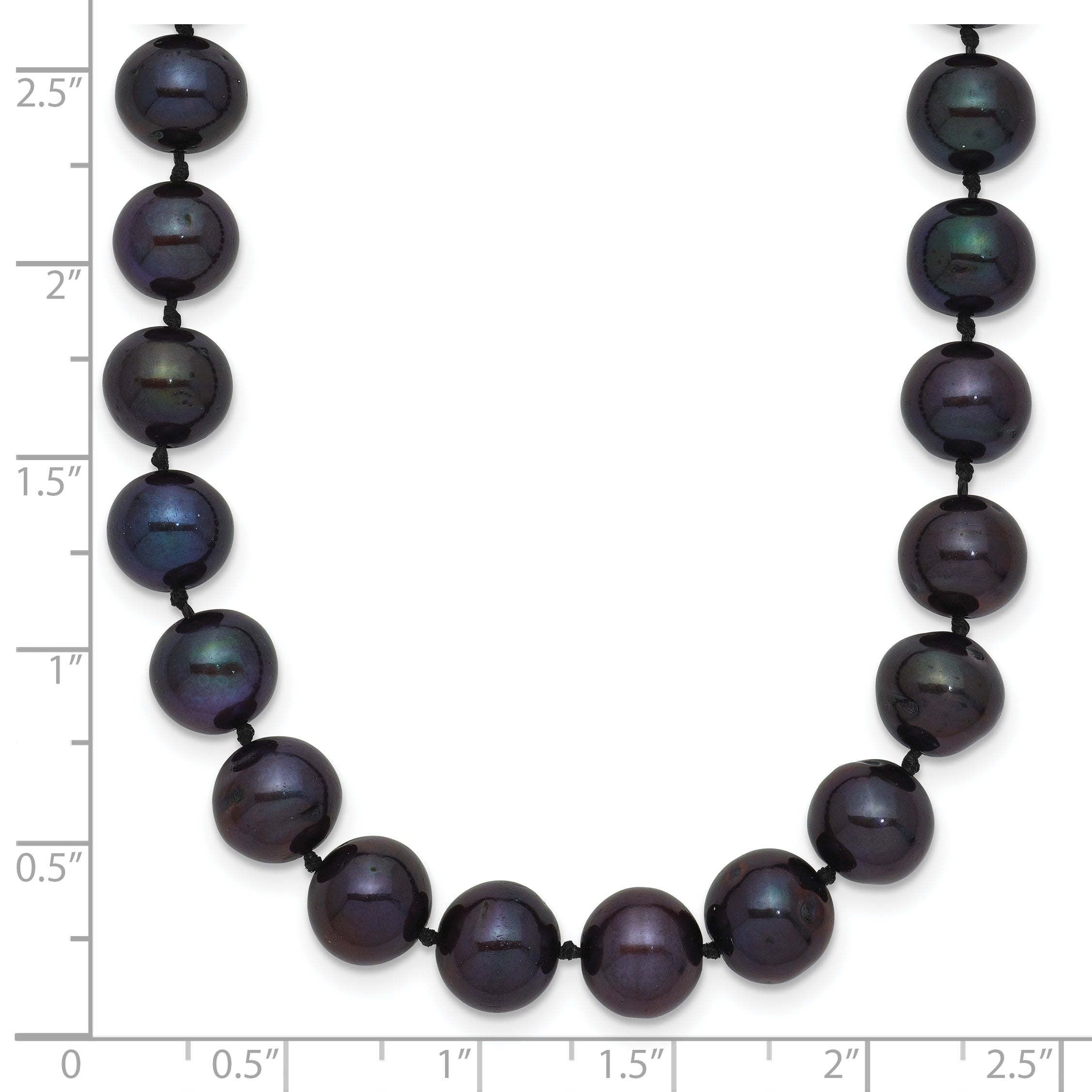 14k 7-8mm Black Near-Round Freshwater Cultured Pearl 7.5 inch Bracelet