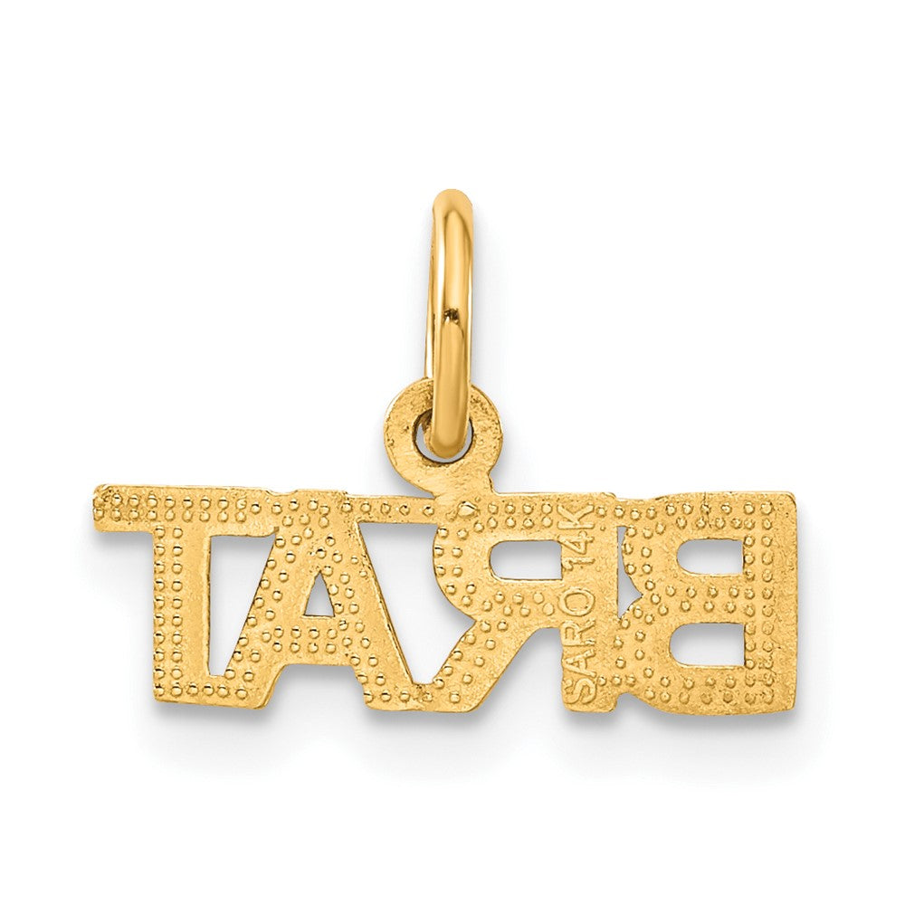 14K Polished BRAT Charm