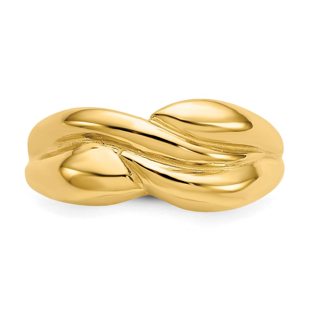 14k Polished Twisted Dome Ring
