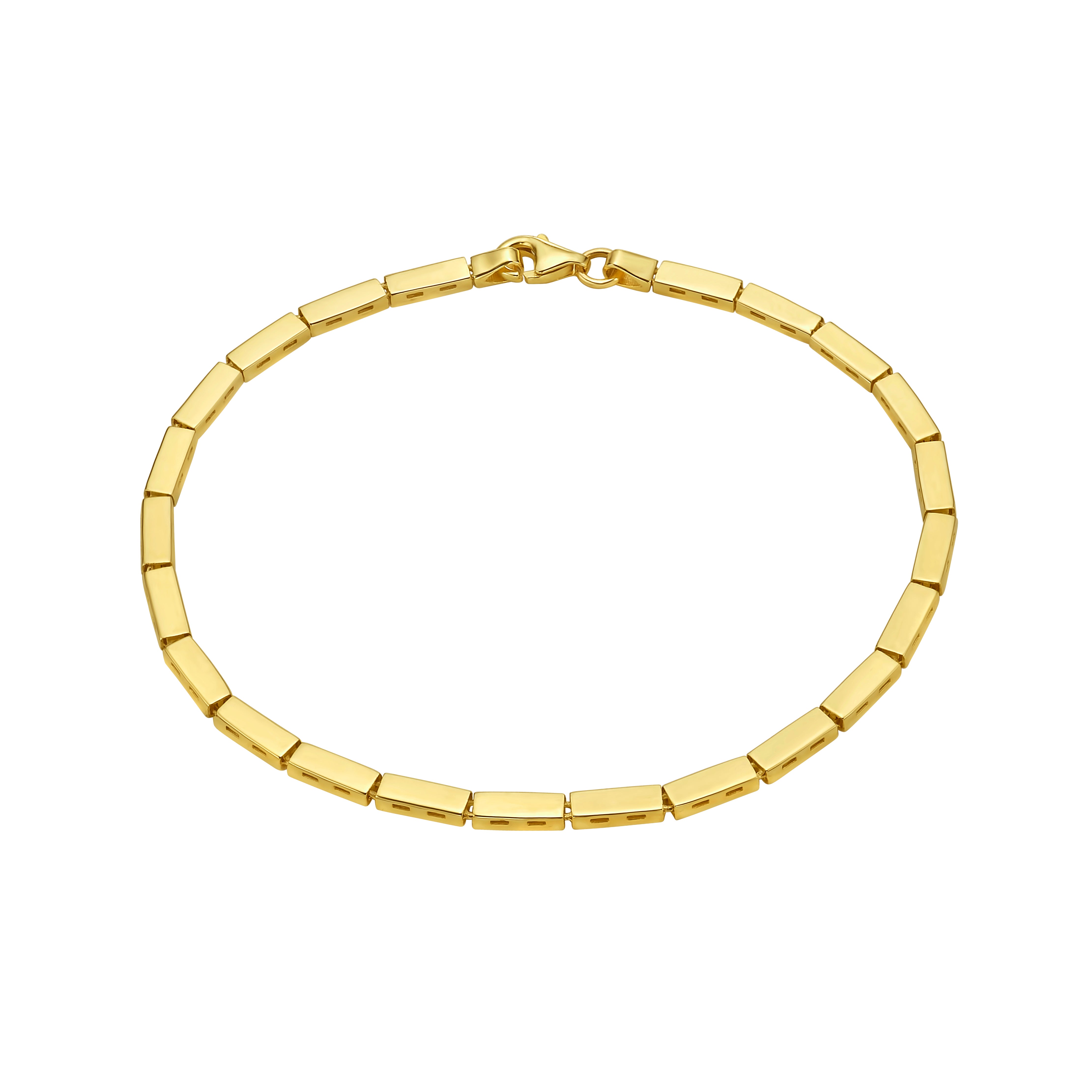 14K Yellow Brick Bracelet