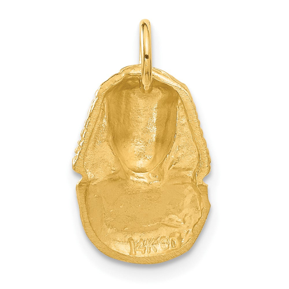14k Satin D/C King Tut Charm