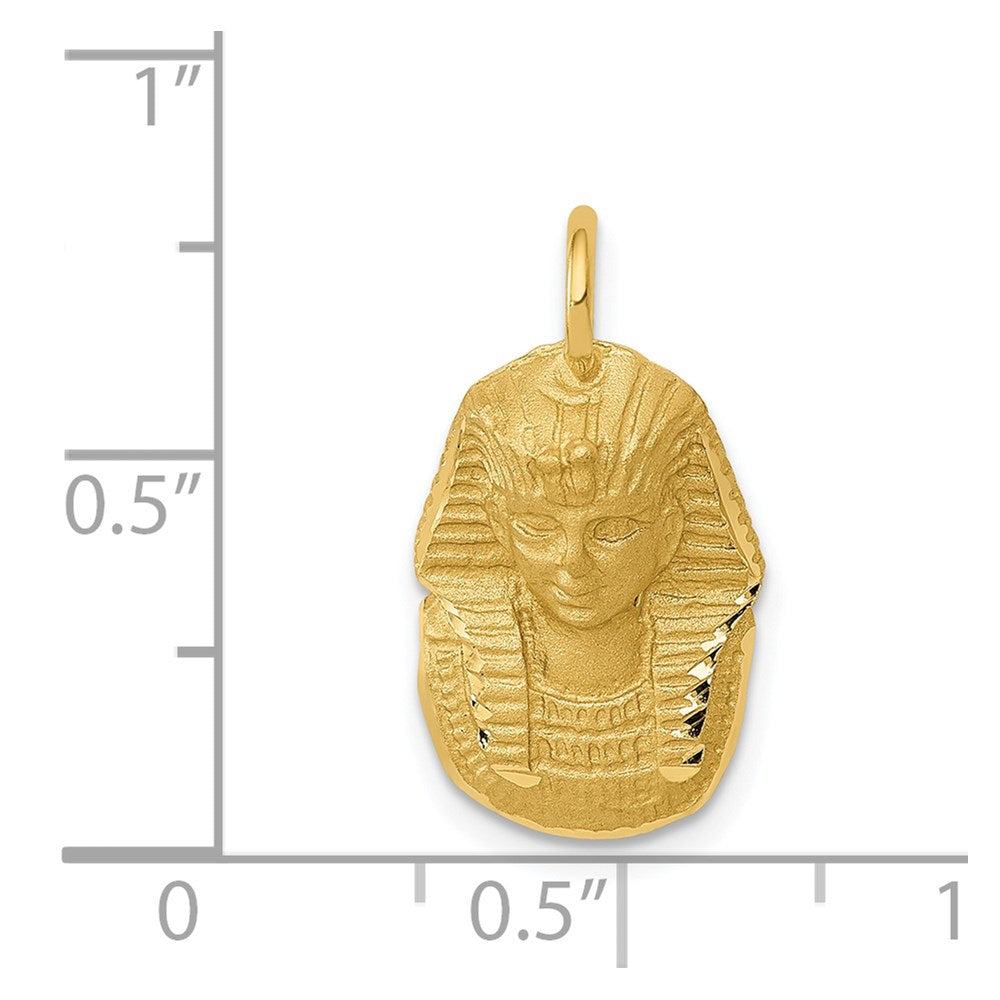 14k Satin D/C King Tut Charm