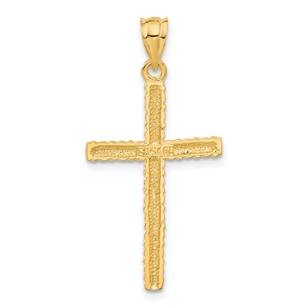 14K Twisted Cross Pendant