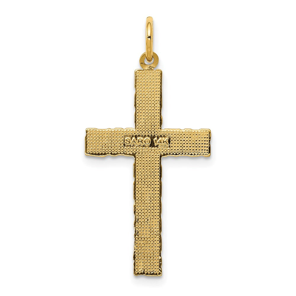 14k Nugget Style Cross Pendant