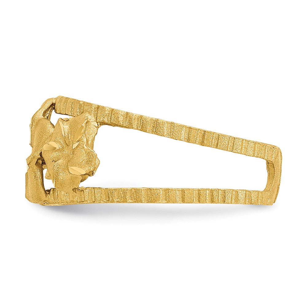 14k D/C Plumeria Toe Ring